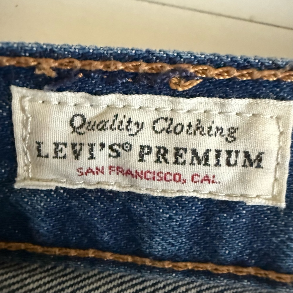 Levi's Premium | 5 Moto Colorblock Crop Buttonfly Jeans | 100% Cotton | Sz 29/28 - Picture 10 of 15